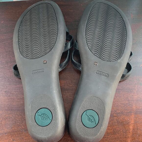 Nurture Womens Sandals Flats Strappy Slides Open Toe Black Size 11 - Picture 5 of 10